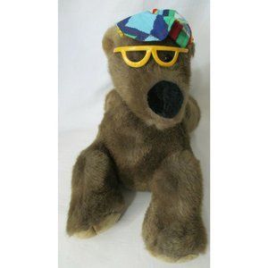 Beach Bum Plush Bear Sunglasses Colorful Cap Vintage 1988 Summit Collection GUC